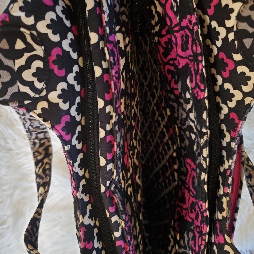🇺🇸Vera Bradley Black and Fuchsia Shoulder Bag - Picture 6 of 12